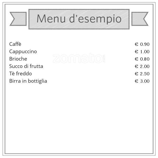 Menu di Antica Caffetteria Bar Latteria 