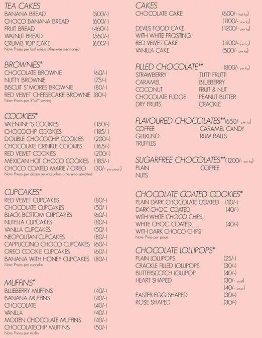 Chocolate Therapy by Nishi Menu Zomato