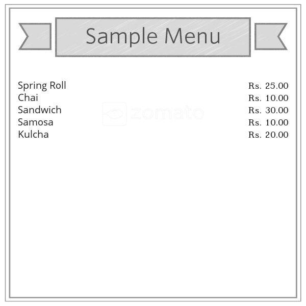 Krishna Snacks Corner menu
