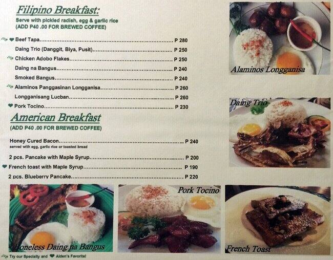 Concha's Garden Cafe Menu Zomato Filipina