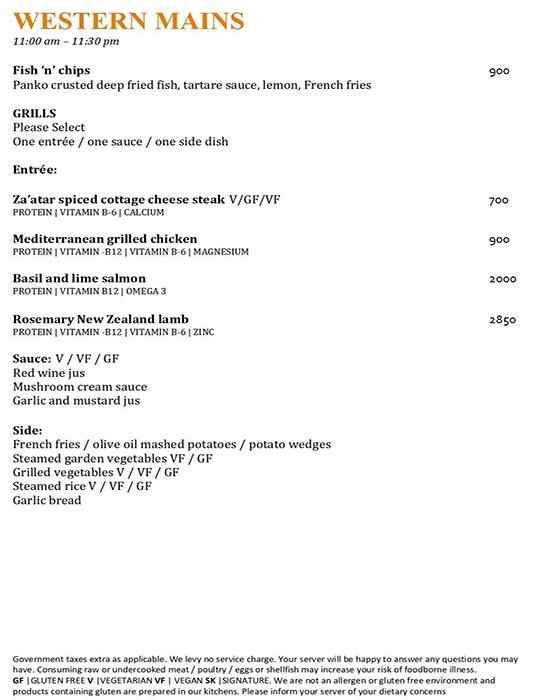 Spice Kitchen - JW Marriott Pune menu