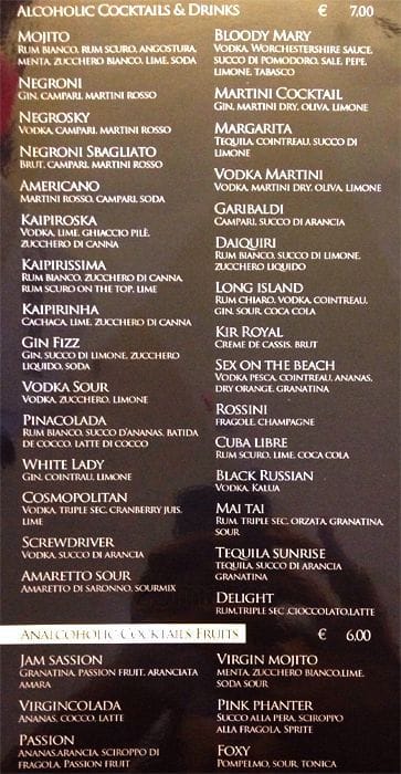 Menu di Prince Coffee Shop 