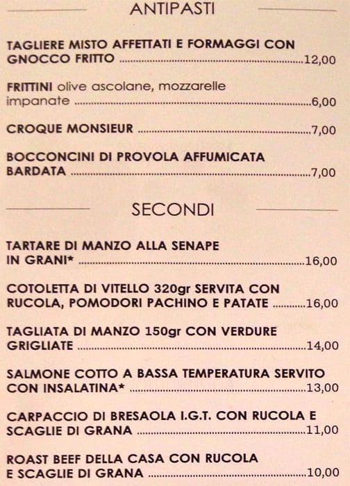Menu di BAOBAR 