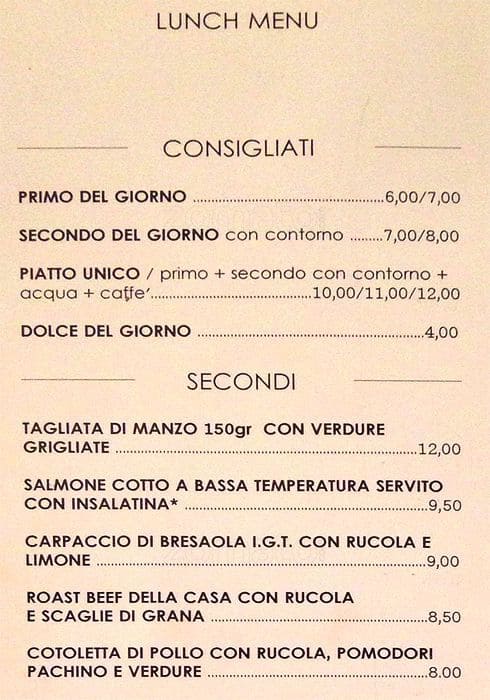 Menu di BAOBAR 
