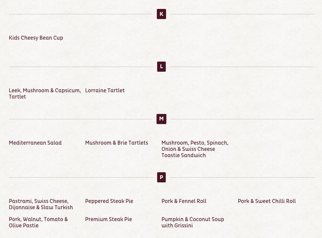 Menu at Muffin Break cafe, Browns Plains, Grand Plaza Shopping Centre