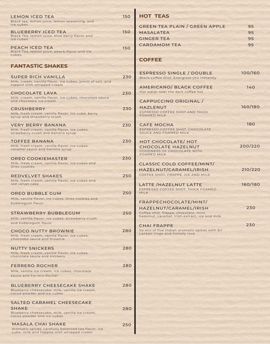 Menu at Karachi Bakery, Bengaluru, Near Naturals Ice Cream