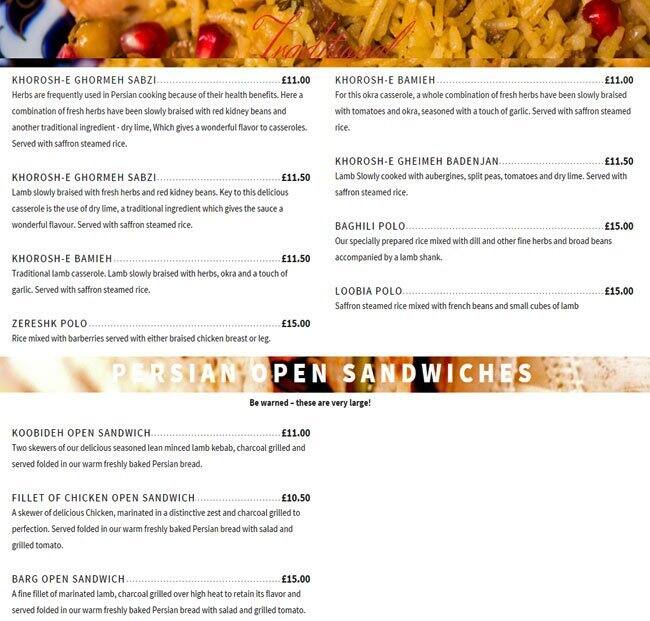 Yas menu