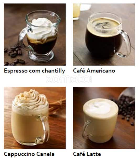 Starbucks Brasil cardápio