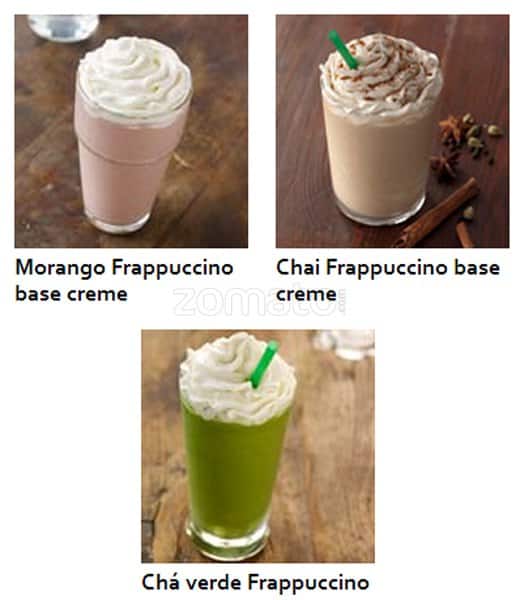 Starbucks Brasil cardápio