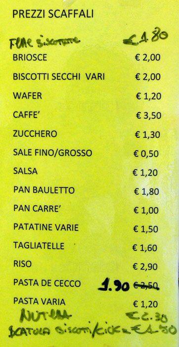 Menu di Le Delizie del Pane 