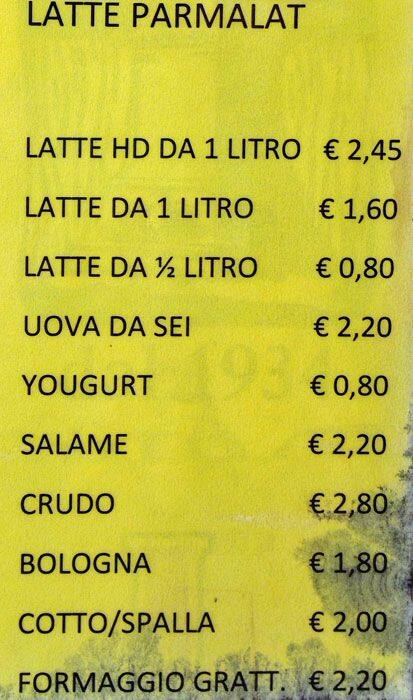 Menu di Le Delizie del Pane 