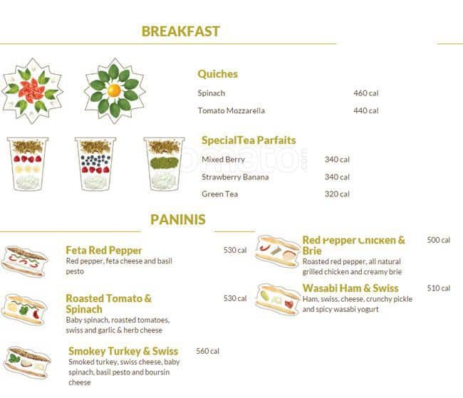 Argo Tea Cafe Menu, Menu for Argo Tea Cafe, GramercyFlatiron, New York