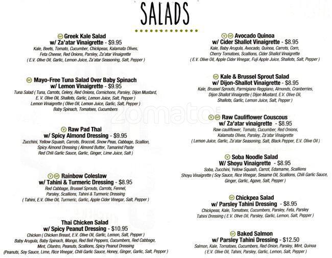 The Juice Shop Menu, Menu for The Juice Shop, Chelsea, Manhattan, New York City Urbanspoon/Zomato