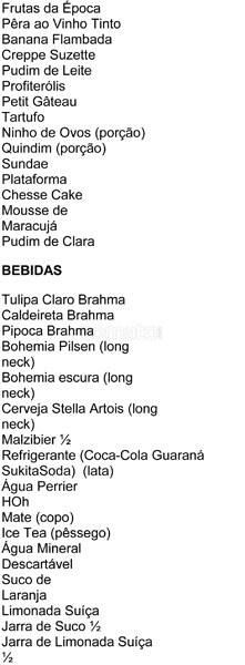 Plataforma cardápio