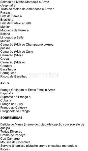 Plataforma cardápio