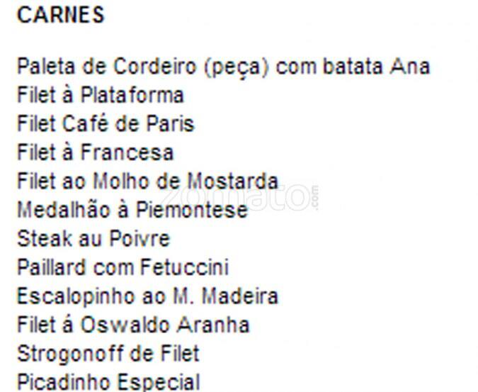 Plataforma cardápio