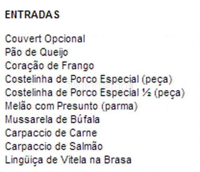 Plataforma cardápio