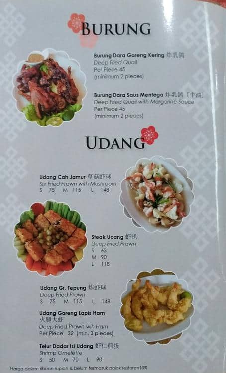 Siauw A Tjiap Menu Menu For Siauw A Tjiap Pluit Jakarta