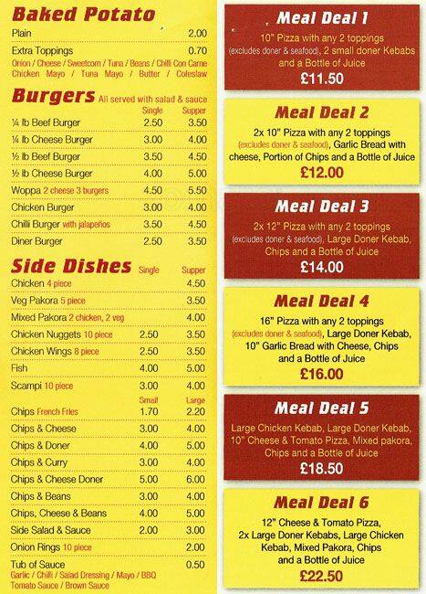 Marcellos menu
