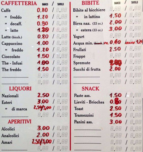 Menu di Ar Baretto 