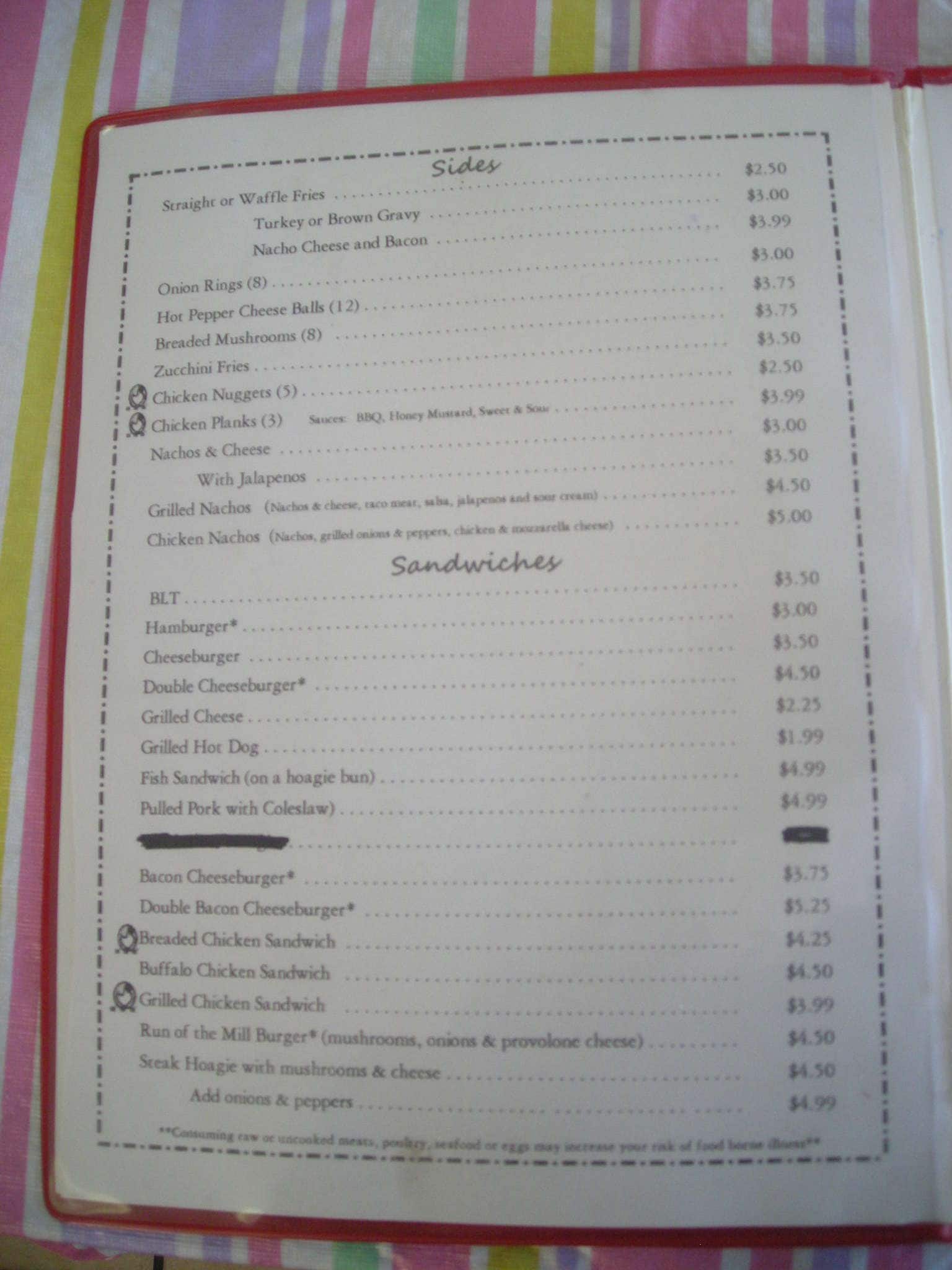 Mill Run Grille Menu, Menu for Mill Run Grille, Mill Run, Mill Run