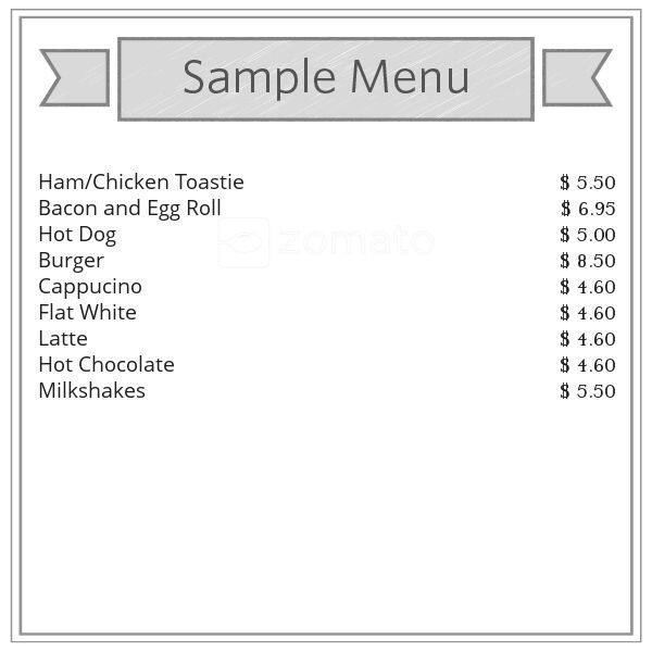 Menu at The Scoop Ice Creamery cafe, Marsden