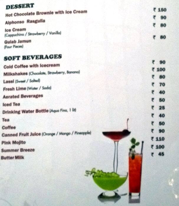 Menu at Caramel Restaurant, Udaipur