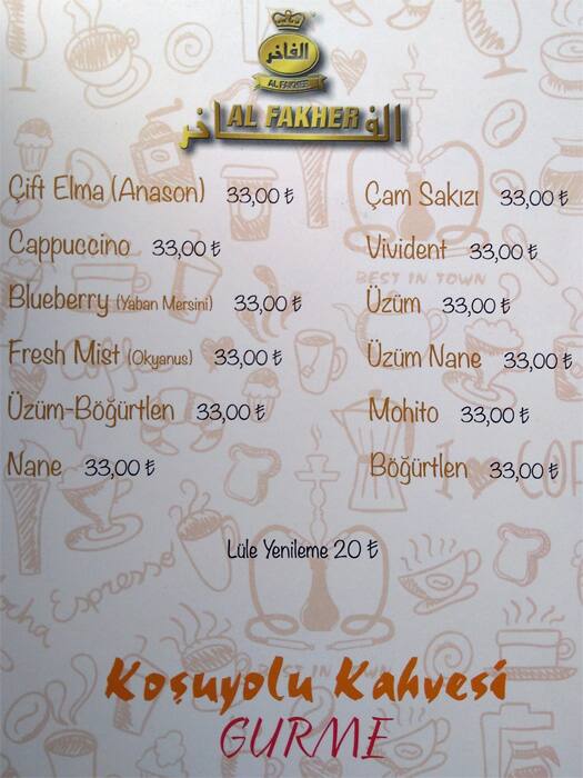 Bayramefendi Osmanli Kahvecisi Menu