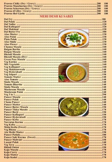 Sai Dhaba Family Restaurant menu
