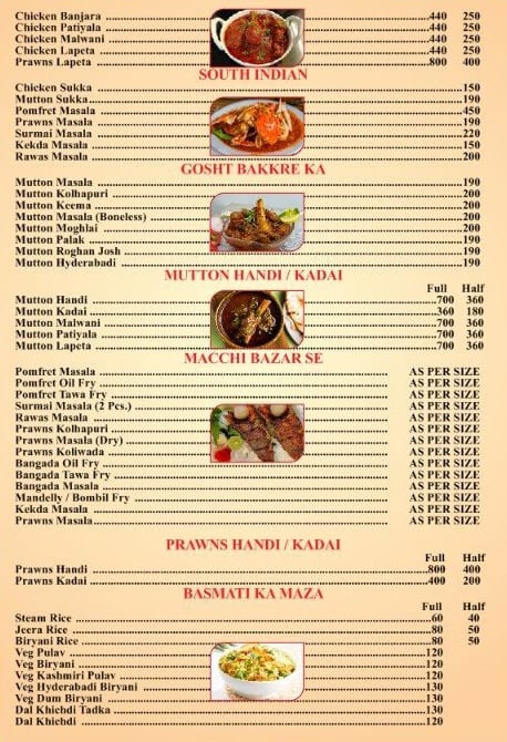 Sai Dhaba Family Restaurant menu