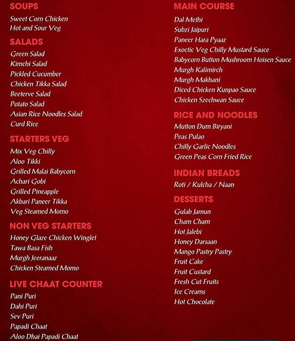 Menu of Chutney Chang, Jayanagar, Bangalore