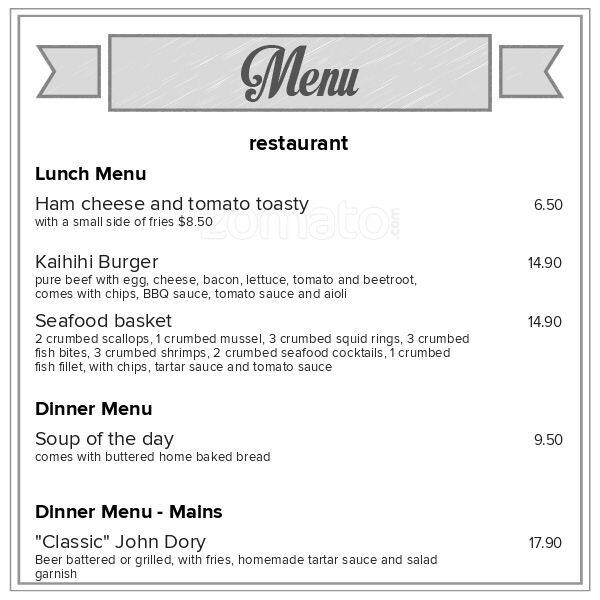 Stony River Country Diner - Stony River Country Hotel Menu - Menumania ...