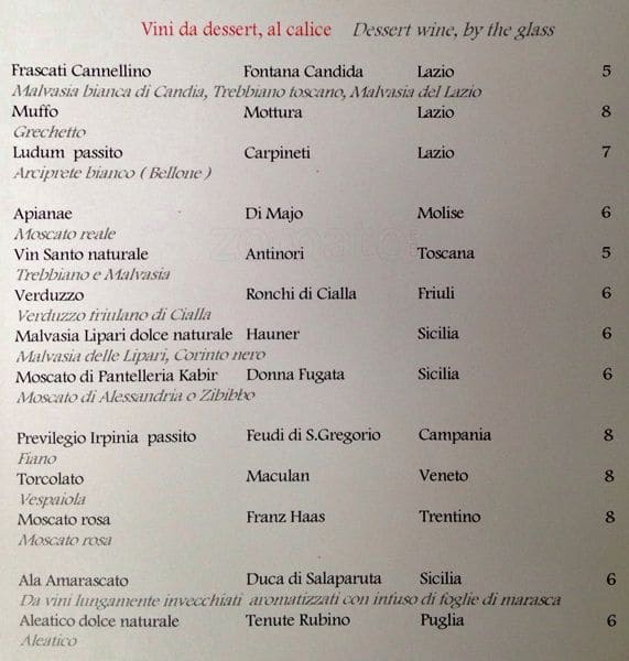 Menu di Osteria dell'Ingegno 