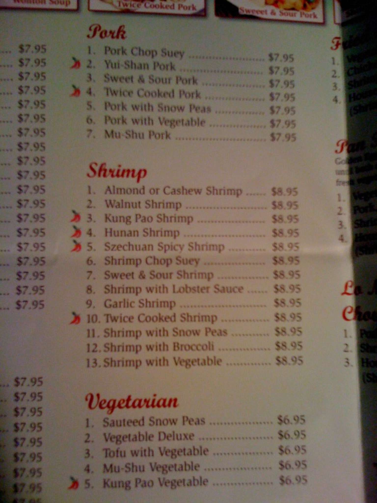 Menu at Hong Kong Bistro restaurant, Chandler, S Gilbert Rd 8