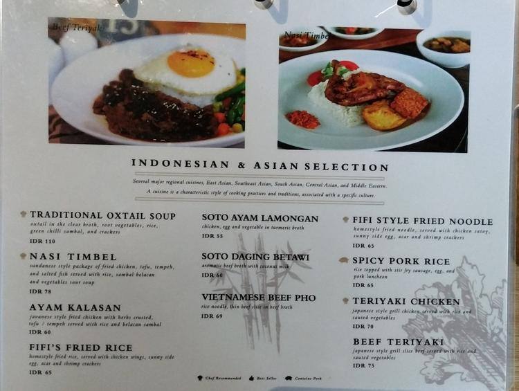 Menu Of Fifi Coffee Bar Bistro Meruya Jakarta