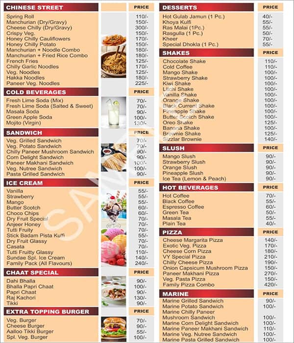 Menu at chadha veg dhaba, Jalandhar