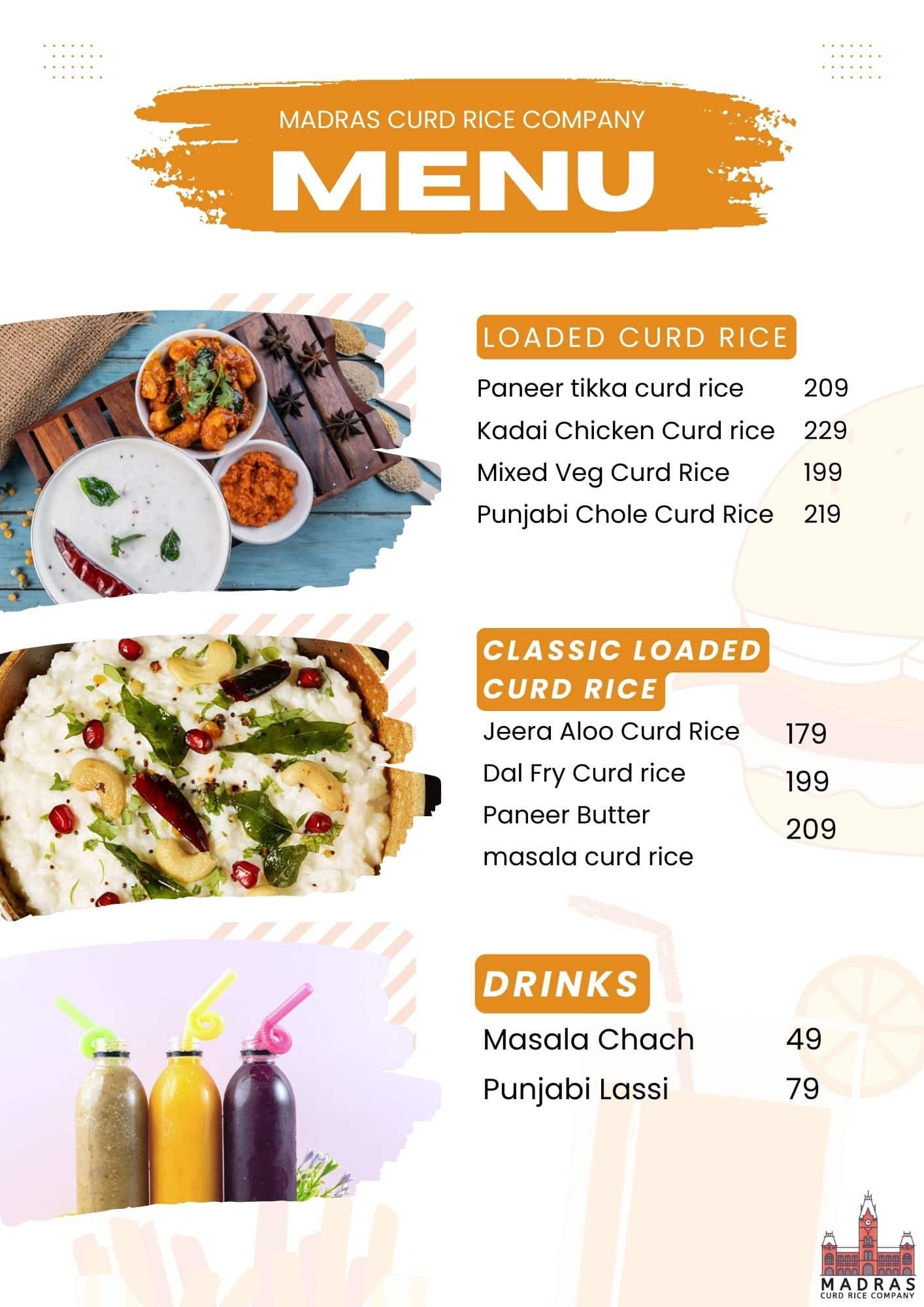 Menu of Madras Curd Rice Company, Bommanahalli, Bangalore