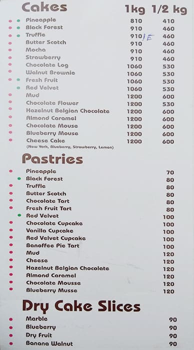 Ginger Brown Cafe & Bakehouse menu