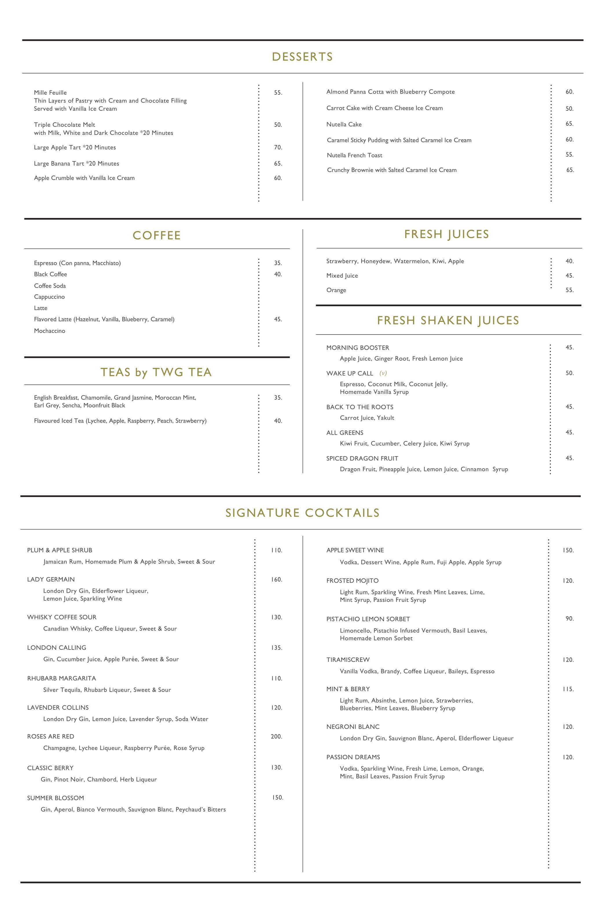 CORK&SCREW Plaza Indonesia menu