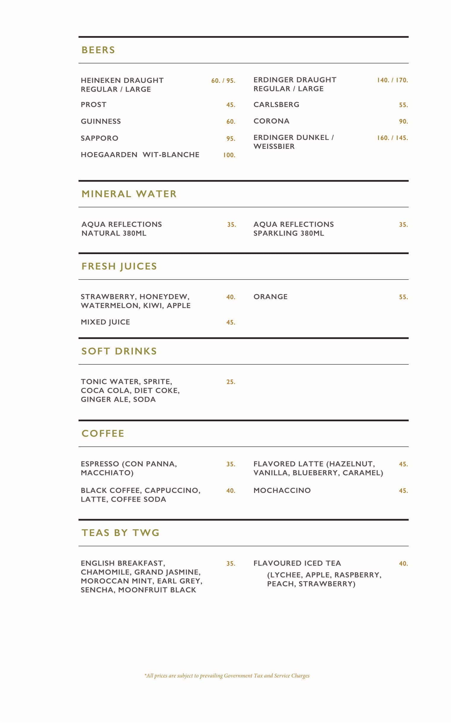 CORK&SCREW Plaza Indonesia menu