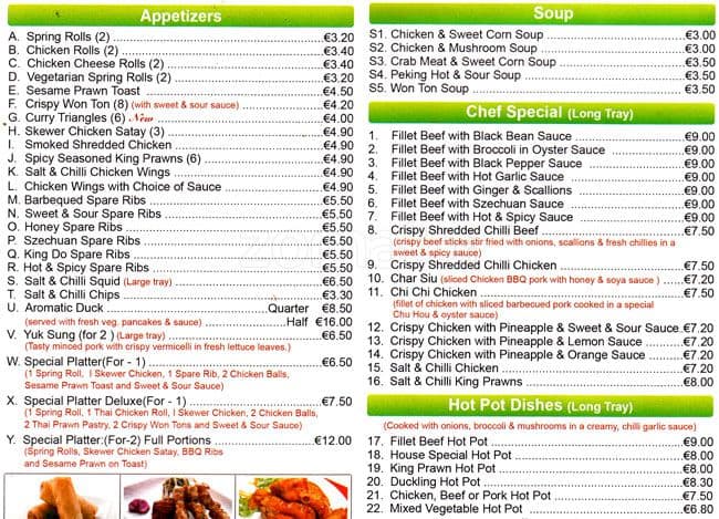 New Magic Wok Menu, Menu for New Magic Wok, Whitehall, Dublin - Zomato ...