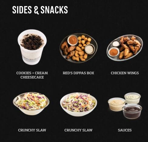 Red Rooster menu