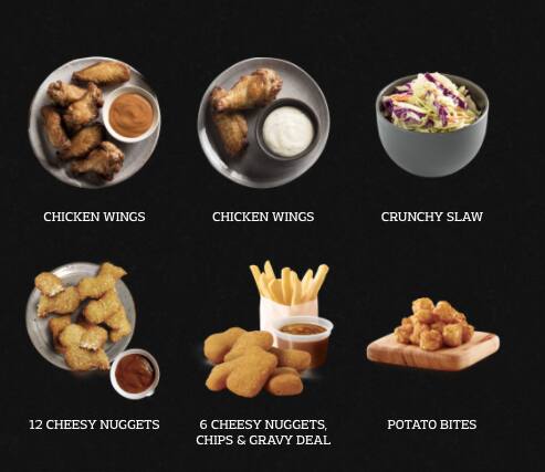 Red Rooster menu