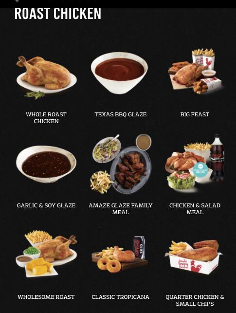 Red Rooster menu