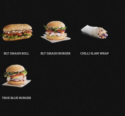 Red Rooster menu