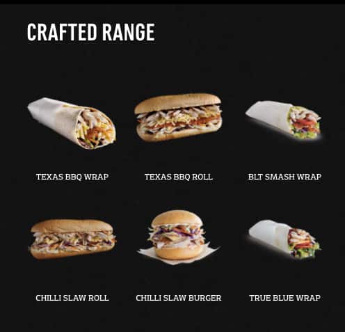 Red Rooster menu