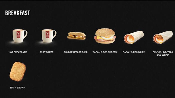 Red Rooster menu