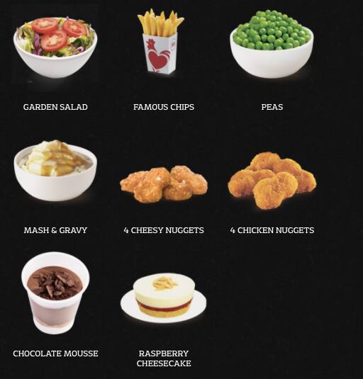 Red Rooster menu
