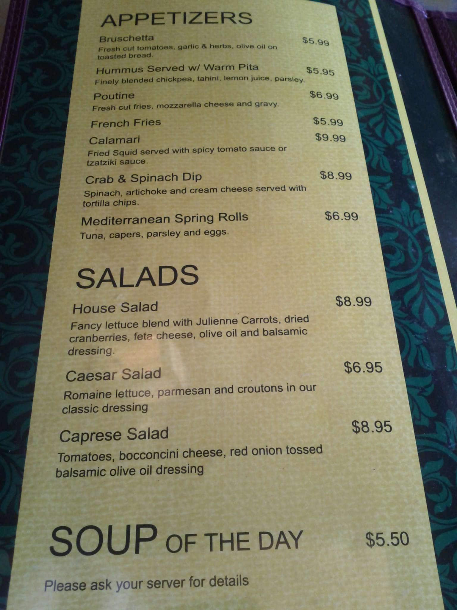 Medina Cafe & Grill Menu, Menu for Medina Cafe & Grill, Victoria Park