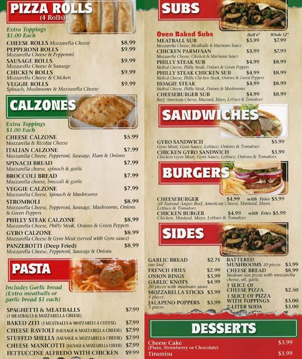 Menu at Pizza Delight pub & bar, Round Rock, E Palm Valley Blvd #430